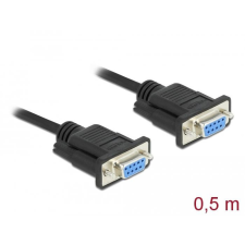  Delock Sub D9-es, null modemű, RS-232 soros kábel, anya-anya, 0,5 m kábel és adapter