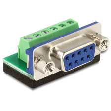 DELOCK Sub-D 9 pin anya > Terminal block 6 pin adapter kábel és adapter