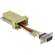 DELOCK Sub-D 9tűs anya -> RJ45 anya összekötő adapter szürke (66164) (d66164) kábel és adapter