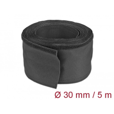 DELOCK Szőtt tépőzáras karmantyú 5 m x 30 mm-es, fekete villanyszerelés