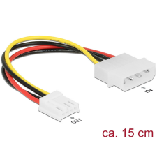 DELOCK Tápkábel 4 pin apa &gt; 4 pin floppy anya 15 cm kábel és adapter
