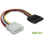 DELOCK Tápkábel Molex 4pin male -> SATA 15pin fema