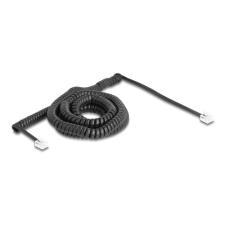 DELOCK Telefon csavart kábel RJ11 apa - RJ11 apa fekete színű 10 m kábel és adapter