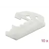 DELOCK Természetes színű, öntapadós, lapos kábeltartó zárócsattal 10 db (60179) (60179)
