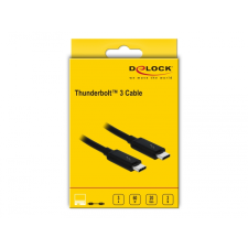 DELOCK Thunderbolt 3 (20 Gb/s) Összekötő kábel 1.5m - Fekete kábel és adapter