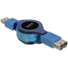 DELOCK USB3.0 Extension retractable 1m Blue (82649) kábel és adapter