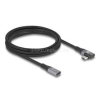 DELOCK USB 20 Gbps bővítőkábel, ívelt bal / jobb, USB PD 3.1 Extended Power Range 240 W 2 m (DL81148)