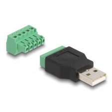 DELOCK USB 2.0 A-típusú apa - Terminal Block Adapter 2-rész kábel és adapter