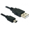 DELOCK USB 2.0-A / USB mini-B 5pin - 0.70m USB kábel 0,70 M USB A Mini-USB B Fekete