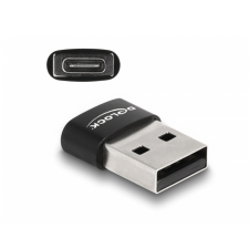 DELOCK USB 2.0 adapter A-típusú USB apa - USB Type-C  anya fekete kábel és adapter