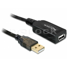 DELOCK USB 2.0-ás hosszabbító kábel (aktív), 20 m (82690) kábel és adapter
