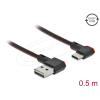 DELOCK USB 2.0 Cable Type-A male to USB Type-C™ male angled left/right 0,5m Black