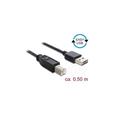DELOCK USB 2.0 kábel A-B 0,5m kábel és adapter