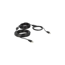 DELOCK USB 2.0 kábel A-B 20 m (fekete) kábel és adapter