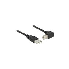 DELOCK USB 2.0 kábel A-B 90° 0,5 m kábel és adapter