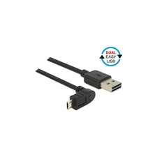 DELOCK USB 2.0 kábel A - Micro-B 90° 0,5 m kábel és adapter
