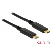 DELOCK USB 2.0 kábel Type-C a Type-C 3 m PD 5 A E-Marker