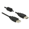 DELOCK USB 2.0-s kábel A-típusú csatlakozódugóval > USB 2.0-s, A-típusú csatlakozódugóval, 0,5 m, fe