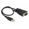DELOCK USB 2.0 Type-A male > 1x Serial RS-232 DB9 male with screws and nuts ESD protection Adapter (62958) - tobuy