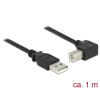 DELOCK USB 2.0 Type-A male > USB 2.0 Type-B male angled 1m Black Cable
