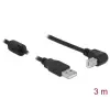 DELOCK USB 2.0 Type-A male > USB 2.0 Type-B male angled 3m cable Black (83529)