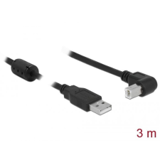 DELOCK USB 2.0 Type-A male > USB 2.0 Type-B male angled 3m cable Black (83529) kábel és adapter