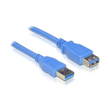  Delock USB 3.0 A -&gt; USB 3.0 A M/F adatkábel hosszabbító 2m kék kábel és adapter