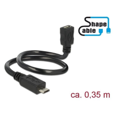 DELOCK USB-A 2.0 -&gt; USB micro-B OTG, anya/apa, 0,35m (839249) kábel és adapter