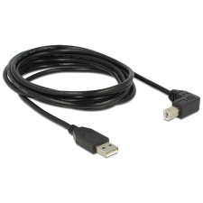DELOCK USB-A apa - USB-B 90° apa Nyomtatókábel 3m - Fekete (83529) kábel és adapter