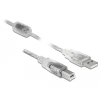 DELOCK - USB A -> USB B M/M adatkábel 1m - 83892