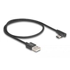 DELOCK USB-A - USB-C töltőkábel ívelt, 0.5m, fekete (80029) mobiltelefon kellék