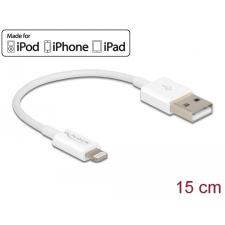 DELOCK USB adat- és töltőkábel iPhone , iPad és iPod készülékhez fehér 15 cm tablet kellék
