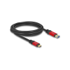 DELOCK USB-C 3.2 Gen2 -> USB-A 3.2 Gen 2 M/M adatkábel 2m fekete-piros (80618)