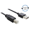 DELOCK USB kábel [1x USB 2.0 dugó A - 1x USB 2.0 dugó B] 1 m Fekete Delock 1007846 (83358)