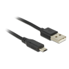 DELOCK USB to microUSB kábel 1,5m Black (83272)