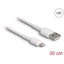 DELOCK USB töltő kábel iPhone , iPad , iPod  eszközökhöz fehér 30 cm tablet kellék