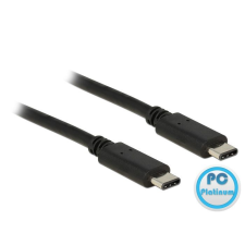 DELOCK USB Type-C 2.0 - USB Type-C 2.0 Black 1m kábel és adapter