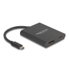 DELOCK USB Type-C  adapter DisplayPort (DP Alt mód) 8K-hoz HDR és 60 W tápellátással (64202) (64202)