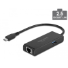 DELOCK USB Type-C adapter USB A-típusú hüvely 2,5 Gigabit LAN