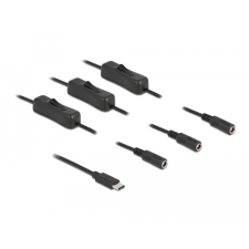 DELOCK USB Type-C apa 3 db. DC 5,5 x 2,1 mm anya csatlakozójú, 1 méter hosszú kábel kábel és adapter
