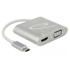 DELOCK USB Type-C (DP alternatív mód) &gt; 1 db HDMI + 1 db VGA csatlakozó (87705) kábel és adapter