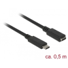 DELOCK USB Type-C hosszabbító kábel 0.5m (85532)