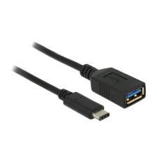 DELOCK USB (USB 3.1, Gen 1) USB Type-C male &gt; USB Type A female 15cm Black kábel és adapter