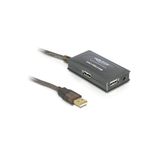 DELOCK USB Verl. A -> 4x A St/Bu 10.00m aktiv grau (82748) kábel és adapter