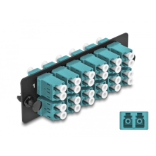 DELOCK Üvegszálas adapter panel LC Duplex OM4 12 port víz színű egyéb hálózati eszköz