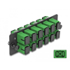 DELOCK Üvegszálas Adapter Panel SC Simplex APC 12 Port zöld