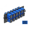 DELOCK Üvegszálas Adapter Panel SC Simplex UPC 12 Port kék