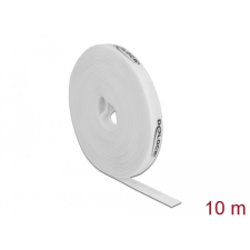 DELOCK Velcro fehér ragasztó szalag guriga Hx 10 m x Sz 15 mm villanyszerelés