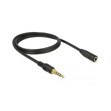 DELOCK Verlängerung Klinke 3.5mm 4Pin St > Bu 1.0m schwarz (85629) kábel és adapter