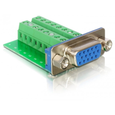 DELOCK VGA (anya) 16 tűs sorkapocs adapter kábel és adapter